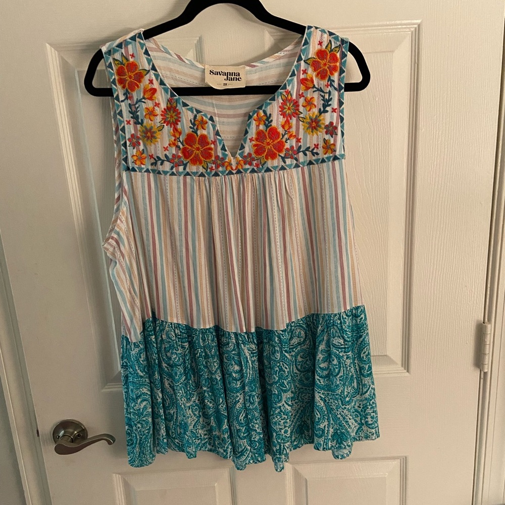 Savannah Jane Sumer sleeveless Top